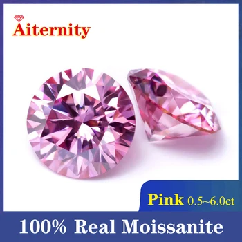 1 - 10ct Zeldzame Roze Moissanite Losse Rood-Paars van Kleur VVS1 Uitstekende Cut Diamanten Moissanite