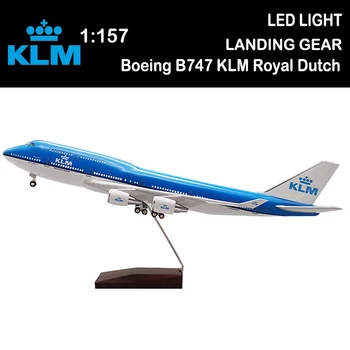 1/157 47CM Vliegtuig, een Boeing 747 B747 KLM-Royal Dutch Airlines Model Licht Wiel Gegoten Vliegtuig Collectie Vliegtuig Cadeau Speelgoed Tonen