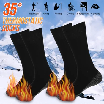 1/2Pairs Winter Self-Verwarming Sokken voor Mannen, Vrouwen Thermisch Verwarmde Sokken Elastisch Anti-Slip Sokken Outdoor Ski Sok Buis Voet Warmer