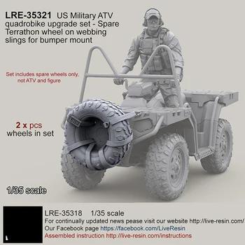 1/35 AMERIKAANSE Militaire ATV quadrobike upgrade set - Reserve Terrathon wiel, Resin Model soldaat GK, Los en ongeverfd kit