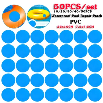 10-50st Zelfklevende Zwembad Reparatie Patch Zwembaden Repair Patches Sticker PVC Reparatie Kit voor Zwemmen Ring Speelgoed Opblaasbare Boot