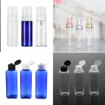 100 ml Heldere Flip-Top Dop Hervulbare Fles Transparant zijn Kleine, Eenvoudige Lege Flessen Container Vloeibare Make-up Cosmetische Pot