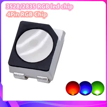 1000 stuks SMD 3528 / 2835 RGB Led Chip 1210 Smt Diffuus Rood Blauw Groen Volledige Kleur Led Emitting Diode Lamp Chip Lichte RGB Led-Kralen