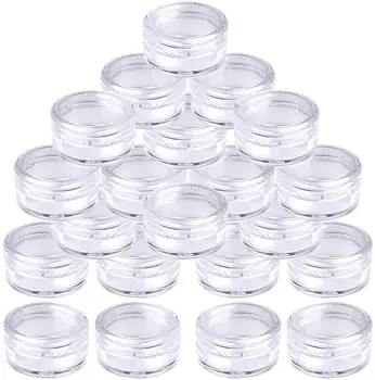 10PCS 2g-20g Plastic Reizen Cosmetische Potten met Deksels Duidelijke Ronde Monster Containers Potten Glitter Nail Art Make-Up Opslag van Flessen