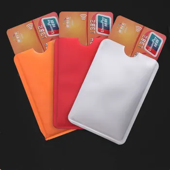 10Pcs/set Kleur Anti-magnetische Credit Bank Card Mouw Beschermer Aluminium Folie Anti-Scan Card-Houder Access Control Card Keeper
