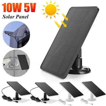10W 5V zonnecellen Lader Micro USB+Type-C 2in1 het Opladen van Draagbare Zonnepanelen voor beveiligingscamera ' s Home Licht-Systeem