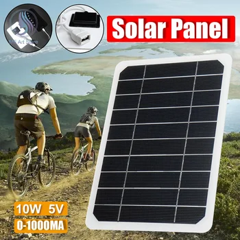 10W Draagbare zonnepaneel DIY 5V Batterij Solar Oplader Module Energie Buiten Wandelen Vissen Zaklamp Plaat voor Mobiele Telefoon