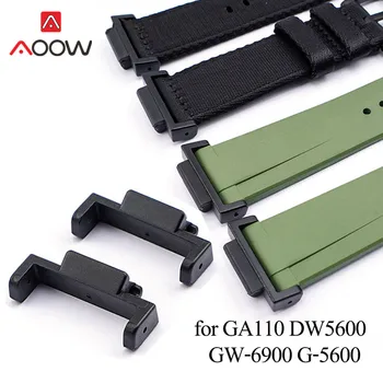 16mm Zwart Adapters Aansluitingen voor Casio G-SHOCK GA-110 GD-100 DW-5600 G-5600 Mannen Vervangende Band Band Horloge Herstel Accessoires