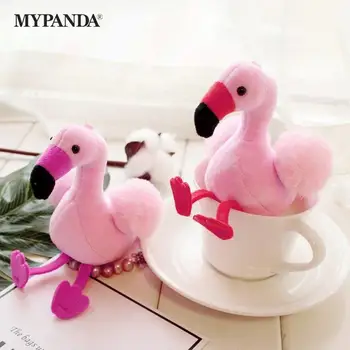 1Pcs Flamingo Bird Pluche Sleutelhanger knuffel Dieren Collectible Zachte Pluche Pop Speelgoed verjaardagscadeau Voor een Meisje