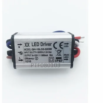 1pcs Waterdichte Voeding AC 110 220V LED Driver 2-3x3W 10W 900mA voor 10w High power led chip licht