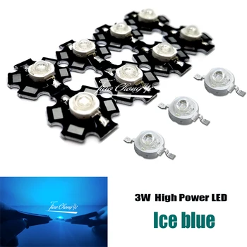 2 10 50 100 stuks 3W High Power LED Lamp Ice blue 480nm 3.2-2.6 v 700mA LED-Light Emitting Diode