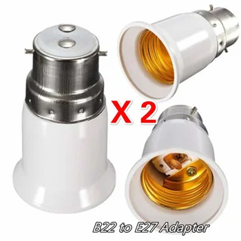 2 Stuks Lamp Adapter Bajonet B22 Te Edison Schroef E27 Lamp Converter Houder Licht Adapter Houder Van De Lamp Verlichting Onderdelen