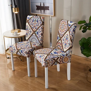 2021 nieuwe boho stoel hoes voor de eetkamer elastisch materiaal stoel dekking voor office stoel banket stoel fauteuil protector