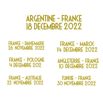 2022 Definitief Frankrijk Vs Argentijnse Wedstrijd Details Warmte-Overdracht van de Ijzer OP Voetbal Patch Badge