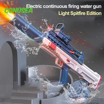 2023 LED-Water Gun Elektrische Pistool Automatische Water Kanonnen Vlammend Vuur Zomer Outdoor Grote Capaciteit Spyra Speelgoed voor Jongens Meisjes Jongen