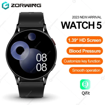2023 Mannen Vrouwen Smart Watch 5 Bluetooth-Oproepen NFC Smartwatch bloeddruk Hartslag Sport Horloge voor Samsung Galaxy Android IOS