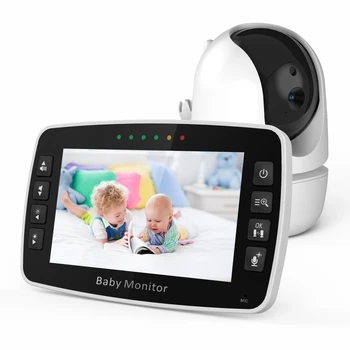 2023 NIEUWS 4.3 Inch IPS-Scherm Draadloze PTZ-Intercom Baby Monitor Temperatuur Display Nanny Cam Lange Afstand Baby Sitter Camera