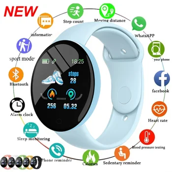 2023 Smart Watch van Mannen, Vrouwen Bluetooth Fitness Tracker Armband Sport Hartslag bloeddruk Kids Smartwatch voor IOS Android