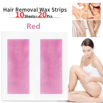20pcs/veel Rode Haren Verwijderen van Wax Strips Roll Oksel Wax Strip Papier Schoonheid Tool Been Lichaam gezichtshaar Vrouwen Mannen