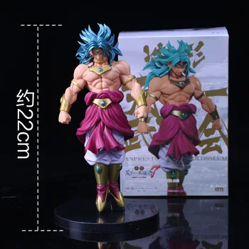 22CM Dragon Ball Z DBZ Beeldje Super Saiyan Blauw Broli Goku PVC Action Figure Model Poppen Collecties Speelgoed voor Kinderen