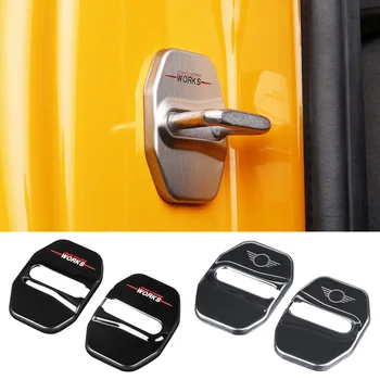 2pcs Auto Deur Lock Cover Voor MINI COOPER R55/R56/R57/R58/R59/R60/R61/F54/F55/F56/F57/F60 Anti-Roest Beschermende Bekleding Accessoires