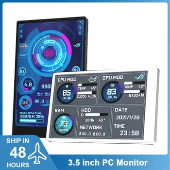 3,5 Inch IPS computer Monitor,320*480 Mini PC Secundaire Scherm,doe-het-PC Gaming Temperatuur DATA LCD Display tela monitoramento