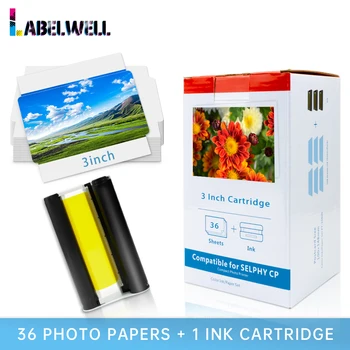 3 Inch Kleuren Inkt en Fotopapier Set geschikt voor Canon Selphy Compact Photo Printer CP1200 CP1300 CP1500 CP1000 CP910 CP900
