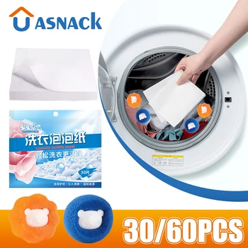 30/60Pcs Wasmiddel Vel Gemakkelijk Los Wasserij Tablet Ondergoed kinderkleding wasmiddel Wasmiddel Voor het Wassen van Machines