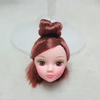 30cm Doll Head met een Pony Bruin Haar Schattige Gezicht 1/6 Bjd Doll Accessoires, Speelgoed