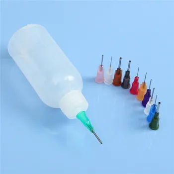 30ml/50ml Transparante Polyethyleen Naald Dispenser druppelflacon voor Colofonium Soldeer Flux Plakken + 11 Naalden Tools