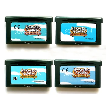 32-Bits Hoge Kwaliteit voor Harvest Moon Meer Vrienden van Minerale Stad engelse Editie, Video Game Cartridge USA Versie Game Card