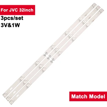 3pcs 598mm tv led-strip voor de JVC 32inch 7 LED 32LEX-5027/T2C SHIVAKI STV-32LED14 LED Bars HL-00320A28-0701S-04 ZDCX32D07-ZC14FG-05