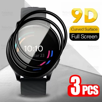 3Pcs 9D Gebogen Beschermend Glas Voor OnePlus Horloge Glas Zachte Vezel Screen Protector is Één Plus 1+Bekijk de W301 1.39
