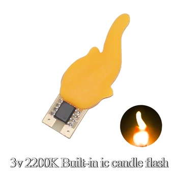 3v Led Cob Vlam Flash Kaarsen 2200K Diode Licht Decoratie Lamp Accessoires Binking Imitatie de Vlam van de Kaars DIY Leuk Licht