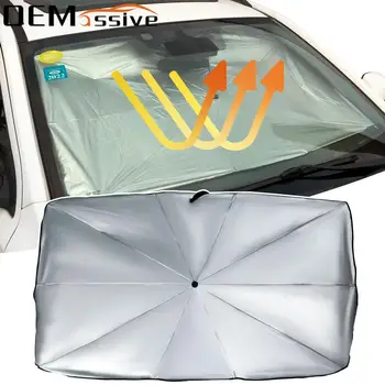 46in / 53in Auto Opvouwbare, Draagbare parasol Paraplu Voorruit Cover Vizier Bescherming van de Voorruit Parasol Parasol Accessoires