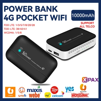 4G LTE Mobiele Router Type-C USB-Hotspot-Draagbare de machtsbank van WIFI met een 10000mAh PW100
