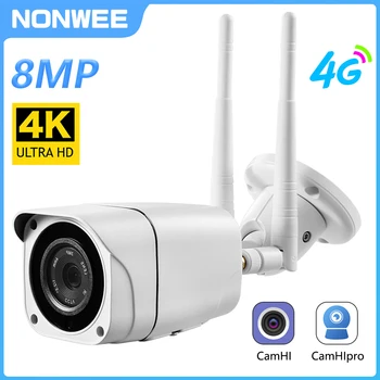 4K/8MP Beveiliging Met 3G 4G Sim-Kaart WIFI Surveillance Video Camera Outdoor Night Vision IP66 Camhipro