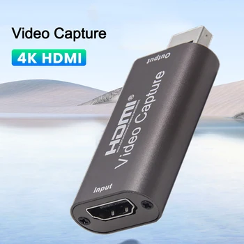 4K Video Capture-Kaart USB 2.0 HDMI-compatibele Grabber Recorder Voor Game Capture Camcorder Camera Live Streaming Opname