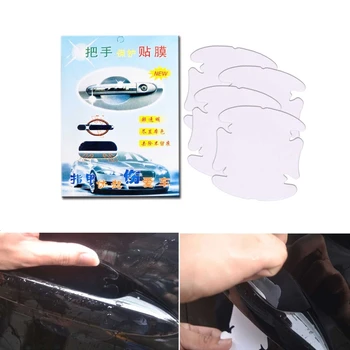 4Pcs Auto Verwerken Deur Stickers deurkruk Protector Universeel Anti-Kras-Auto Sticker-Auto Deur Kom Bescherming