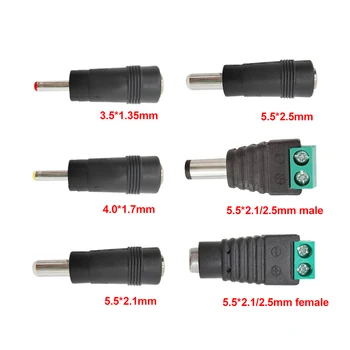5.5 X 2.1 MM DC power jack female adapter-Aansluitingen aan 5.5*2.5 5.5*2.1 4.0*1.7 3.5*1.35 Mannelijke Tips adapter