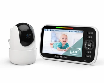 5 Inch PTZ Video Baby Monitor Met Digitale Zoom Surveillance Camera Automatisch de Visie van de Nacht Twee-Weg Intercom Babysitter Veiligheid Nanny