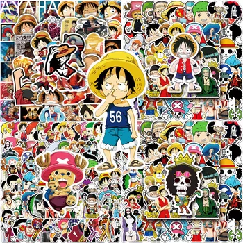 50/100st ONE PIECE Anime Stickers voor Kinderen Luffy Chopper Cartoon Stickers DIY Scrapbooking Skateboard Laptop Leuke Sticker Packs