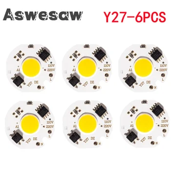 6PSC LED 3W 5W 7W 9W 10w, 12w COB Chip Lamp 220V Smart IC Niet Nodig Driver LED-Lamp voor de Vloed Lichte Koud wit Warm wit