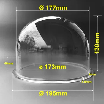 7.6 Inch Indoor Outdoor CCTV Vervanging Acryl Clear Cover Security Surveillance Camera Dome Behuizing Monitoring Shell