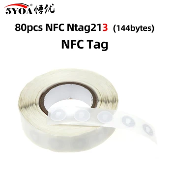 80/35/25/18pcs NFC-Label 25mm NFC-Stickers Protocol 13.56 MHz ISO14443A Universele RFID-Tags van NFC-Telefoons met NFC-Tag Badges