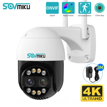 8MP 4K Dual Lens Smart IP-Camera 8x Hybride Zoom Night Vision ONVIF Menselijke Detecteren van WiFi PTZ-Camera Surveillance Beveiliging