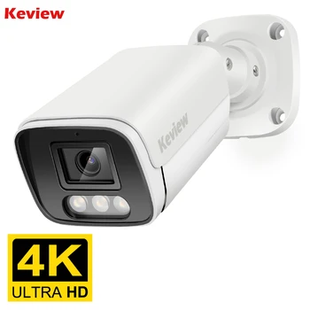8MP 4K POE IP-Camera Audio Outdoor H. 265 Onvif Metalen Kogel CCTV Home 4MP Kleur Night Vision Security Camera