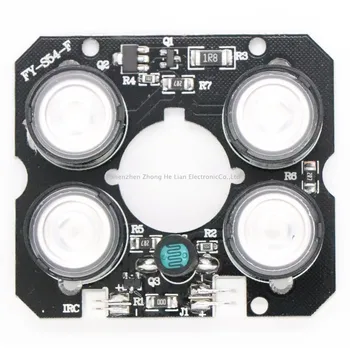 90 graden CCTV Accessoires infrarood licht 4 stuks Array IR LED board voor beveiligingscamera ' s nachtzicht Grootte 52mm * 46.5 mm