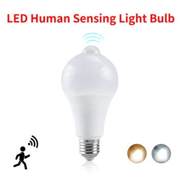 AC85-265V Nacht Licht LED Menselijke Sensing Lamp PIR Sensor Sport B22 E27 Infrarood LED Lamp 12W 15W 18W 20W Huishouden Schemering Tot Dageraad