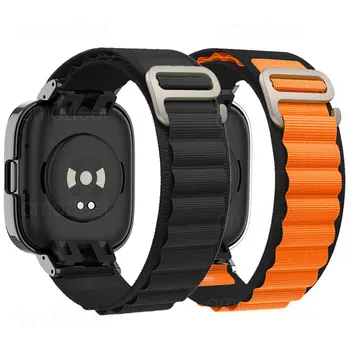 Alpine Nylon Riem Metal Case Protector voor Redmi 3 Horloge Band van het Horloge Ultra-dunne Ademende armband voor Mi Kijken Lite Armband